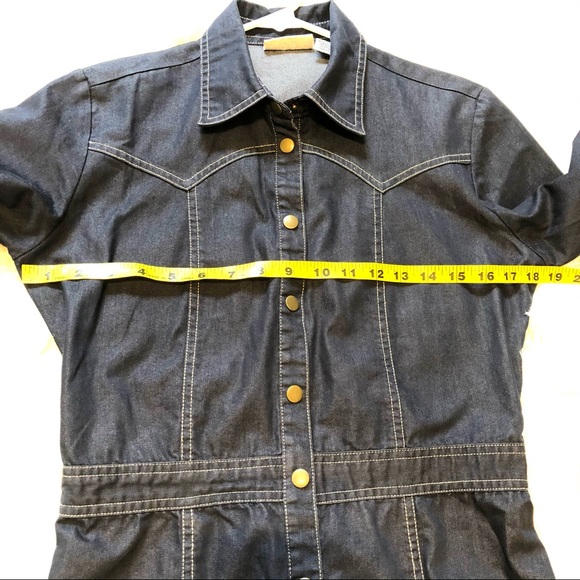 LIKE NEW!  DARK DENIM COWGIRL/WESTERN  DRESS SIZE 7/8 - Picture 4 of 5